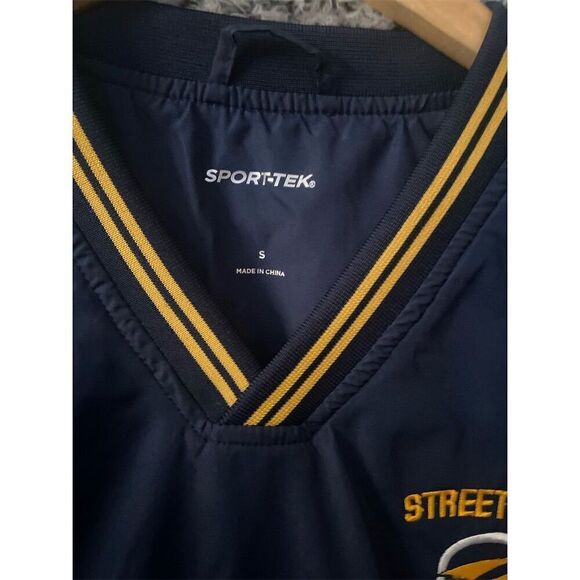 Sport-Tek Blue V-Neck Windbreaker Jacket Teens Size M Casual Sports - Picture 3 of 9